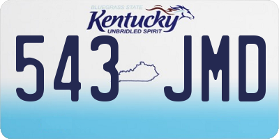 KY license plate 543JMD
