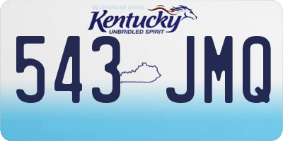 KY license plate 543JMQ
