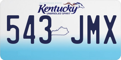 KY license plate 543JMX