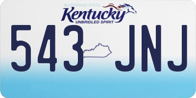 KY license plate 543JNJ