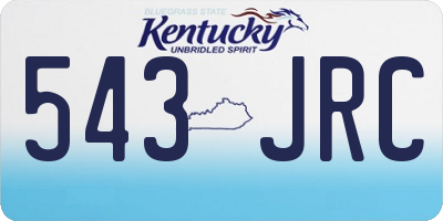 KY license plate 543JRC
