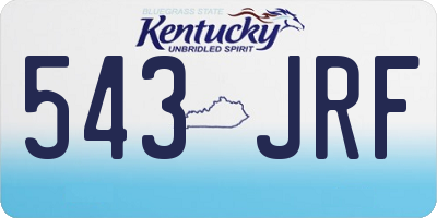 KY license plate 543JRF