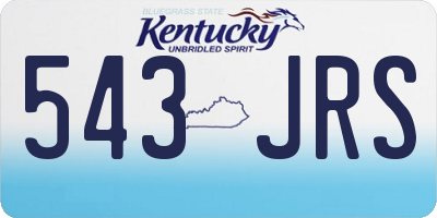KY license plate 543JRS