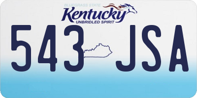 KY license plate 543JSA