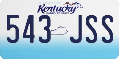 KY license plate 543JSS