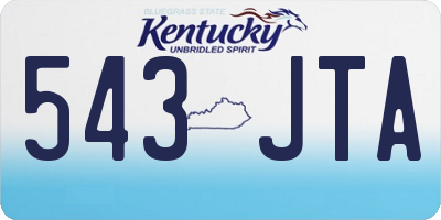 KY license plate 543JTA