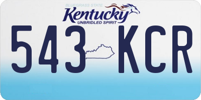 KY license plate 543KCR