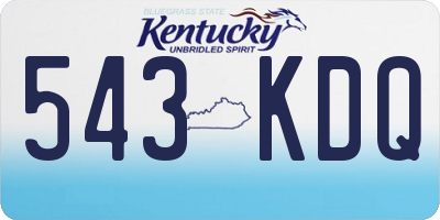 KY license plate 543KDQ