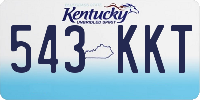 KY license plate 543KKT