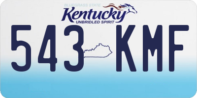 KY license plate 543KMF