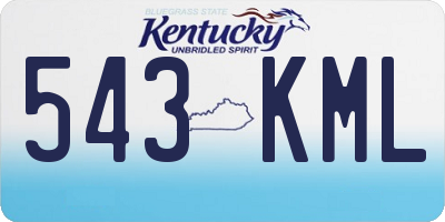 KY license plate 543KML
