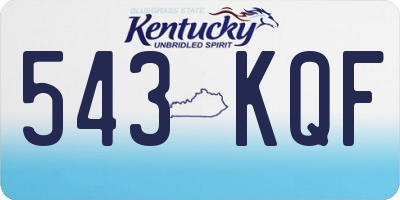 KY license plate 543KQF