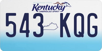 KY license plate 543KQG