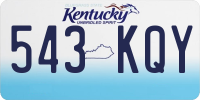 KY license plate 543KQY