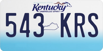 KY license plate 543KRS