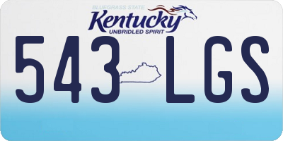 KY license plate 543LGS