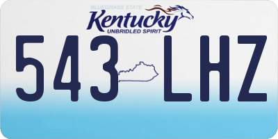 KY license plate 543LHZ