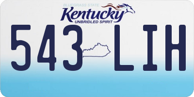 KY license plate 543LIH