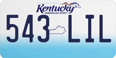 KY license plate 543LIL