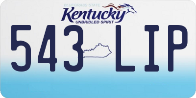 KY license plate 543LIP