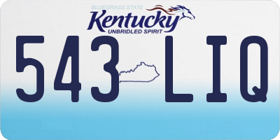 KY license plate 543LIQ