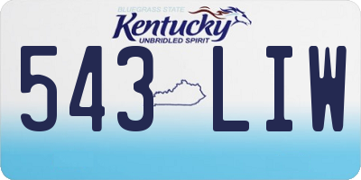 KY license plate 543LIW