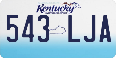 KY license plate 543LJA
