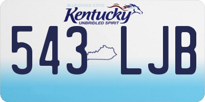 KY license plate 543LJB