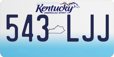 KY license plate 543LJJ