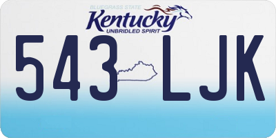 KY license plate 543LJK