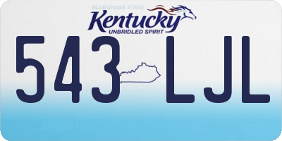 KY license plate 543LJL