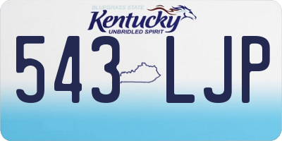 KY license plate 543LJP