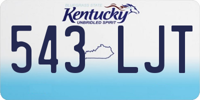 KY license plate 543LJT
