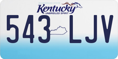 KY license plate 543LJV