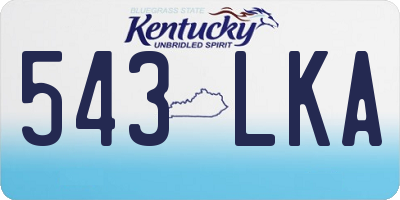 KY license plate 543LKA