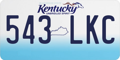KY license plate 543LKC