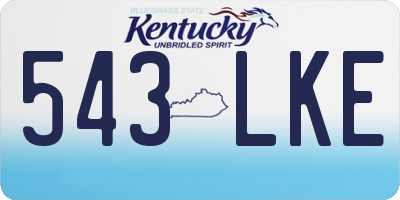 KY license plate 543LKE