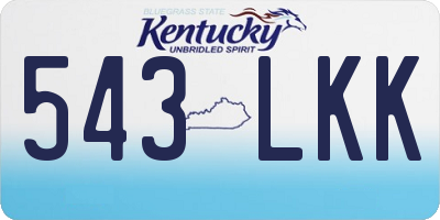 KY license plate 543LKK