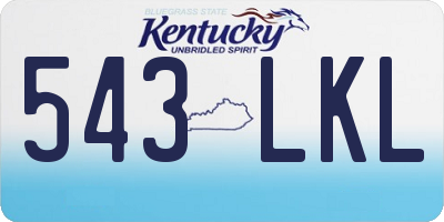 KY license plate 543LKL