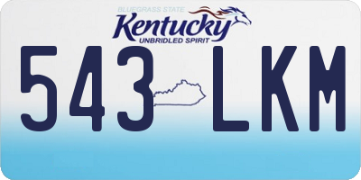 KY license plate 543LKM
