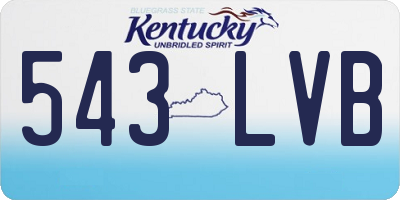 KY license plate 543LVB