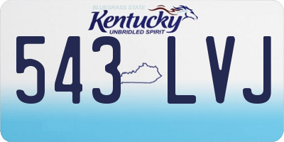KY license plate 543LVJ