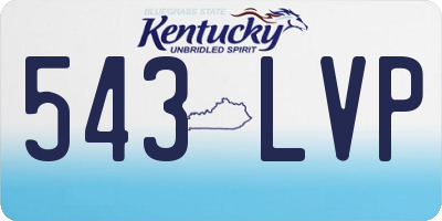 KY license plate 543LVP