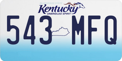 KY license plate 543MFQ