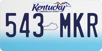 KY license plate 543MKR