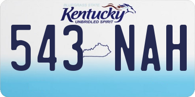 KY license plate 543NAH