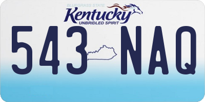 KY license plate 543NAQ