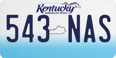 KY license plate 543NAS