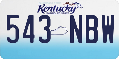 KY license plate 543NBW
