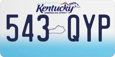 KY license plate 543QYP